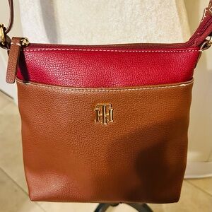 Tommy Hilfiger Faux Pebbled Leather Crossbody Bag With Adj. Strap